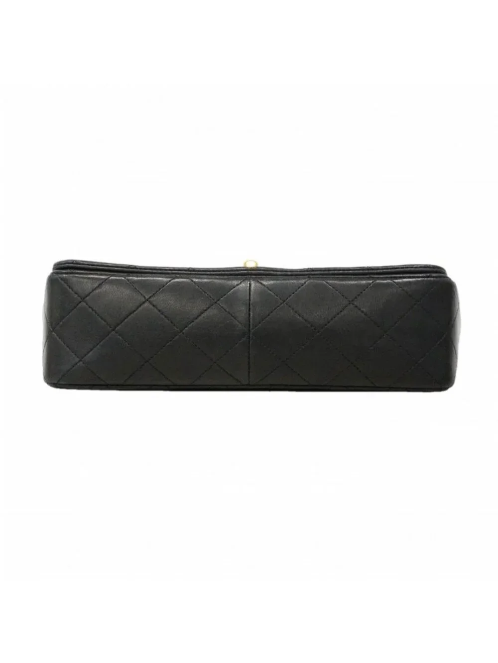 Chanel Shoulder Bag Quilted Lambskin Black Gold